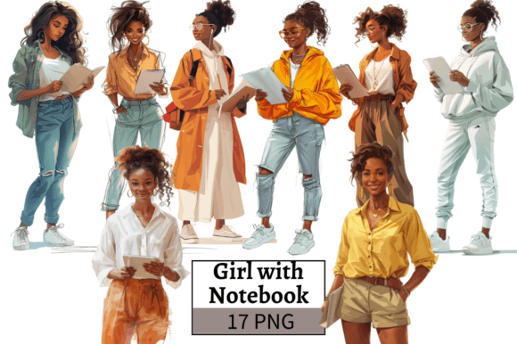 African American Girl with Notebook PNG: A Creative Tool for Empowerment and Expression