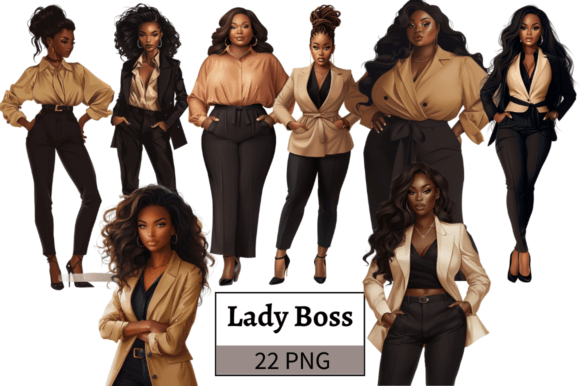 African American Lady Boss Clipart PNG: Strategic Value for Creative Professionals