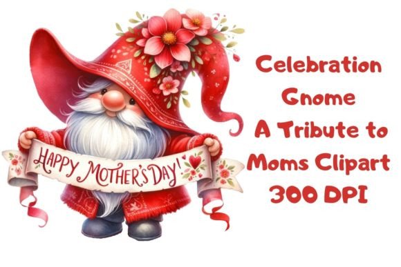 Celebration Gnome Tribute Moms Clipart: A Digital Tribute to Motherhood