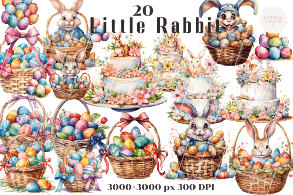 Easter Bunny Clipart & Easter Eggs Basket: Creative Resources for Every DIY Project