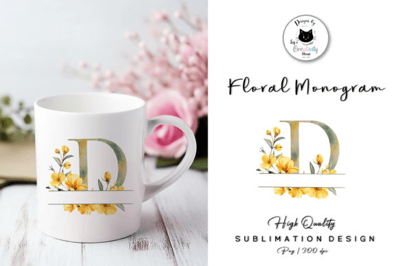 Floral Letter PNG Monogram Sublimation: A Versatile Design Solution for Modern Crafters