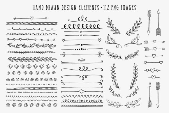 Hand Drawn Design Elements for Creative Projects