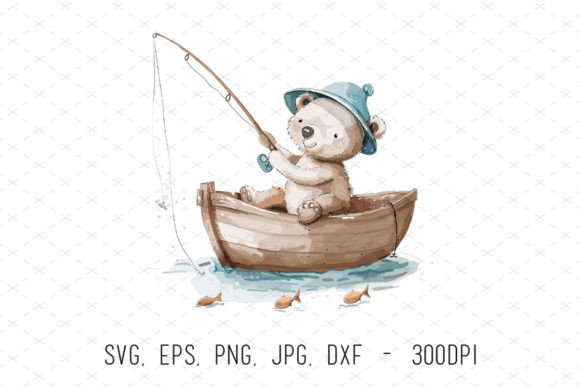 Strategic Value of the Cute Fishing Bear Children Illustration for Creative and Business Projects