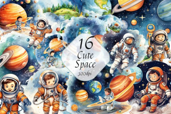 Unlocking Creative Potential with the Cute Space Sublimation Clipart Bundle