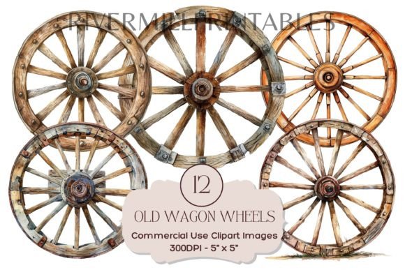 Vintage Wagon Wheels Transparent PNGs: Strategic Design Assets for Creative and Commercial Projects