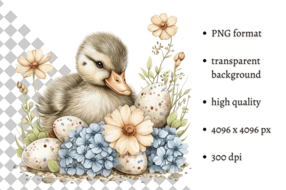 Watercolor Easter Duckling Clipart: Creative Inspiration for Springtime Projects