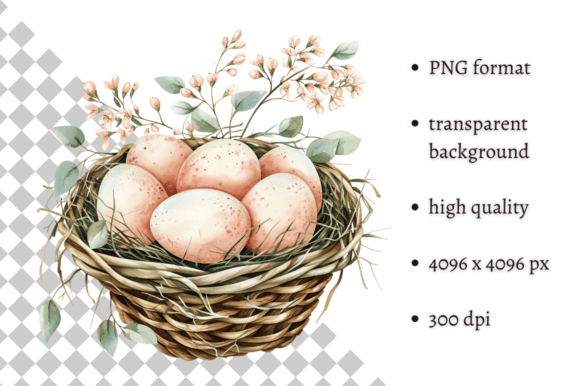 Watercolor Easter Eggs Nest Clipart: A Creative Essential for Modern Crafters and Designers