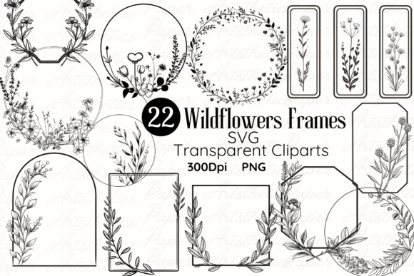 Wildflower Frames SVG Clipart: Creative Possibilities for Crafters and Designers